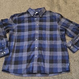 NWOT ROWM Mens Plaid Button Down Shirt Top Sz XL